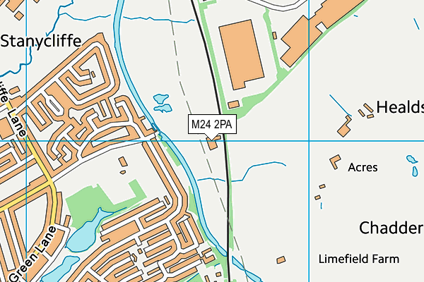 M24 2PA map - OS VectorMap District (Ordnance Survey)