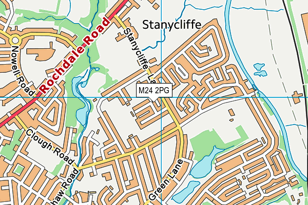 M24 2PG map - OS VectorMap District (Ordnance Survey)