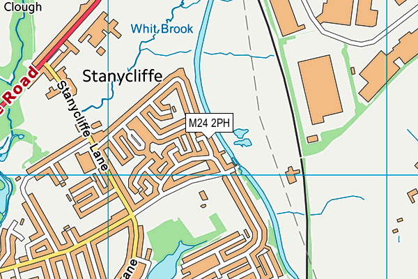 M24 2PH map - OS VectorMap District (Ordnance Survey)