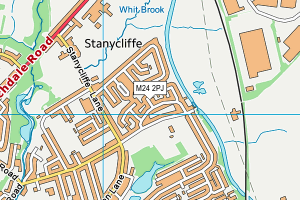 M24 2PJ map - OS VectorMap District (Ordnance Survey)