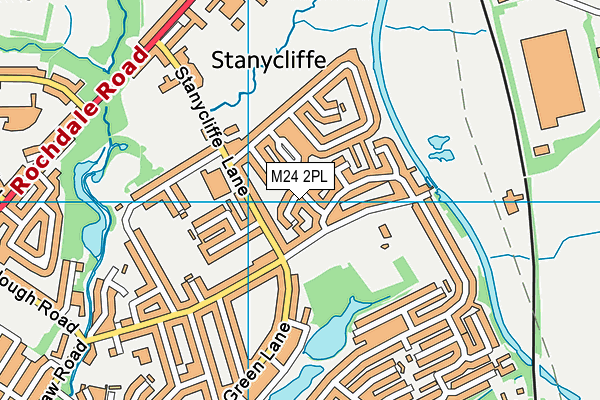 M24 2PL map - OS VectorMap District (Ordnance Survey)