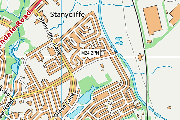 M24 2PN map - OS VectorMap District (Ordnance Survey)