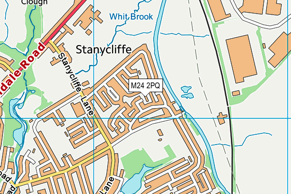 M24 2PQ map - OS VectorMap District (Ordnance Survey)