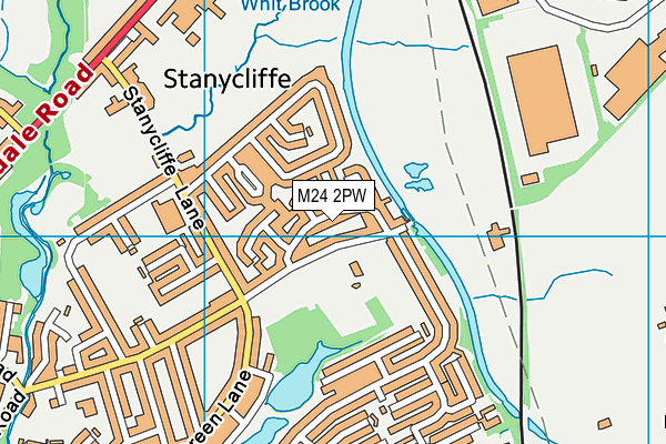 M24 2PW map - OS VectorMap District (Ordnance Survey)