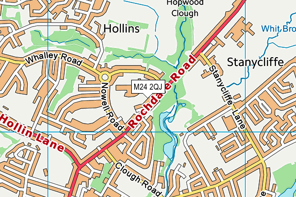 M24 2QJ map - OS VectorMap District (Ordnance Survey)