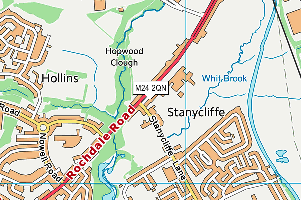 M24 2QN map - OS VectorMap District (Ordnance Survey)