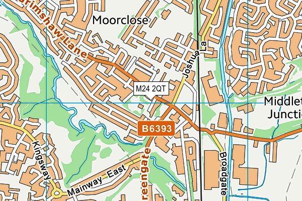 M24 2QT map - OS VectorMap District (Ordnance Survey)