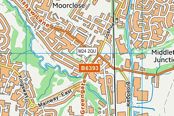 M24 2QU map - OS VectorMap District (Ordnance Survey)