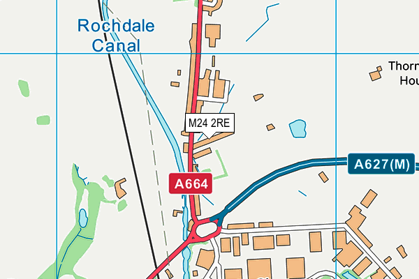 M24 2RE map - OS VectorMap District (Ordnance Survey)