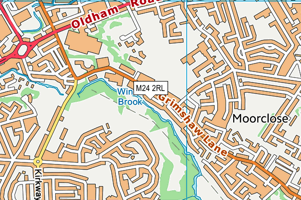 M24 2RL map - OS VectorMap District (Ordnance Survey)