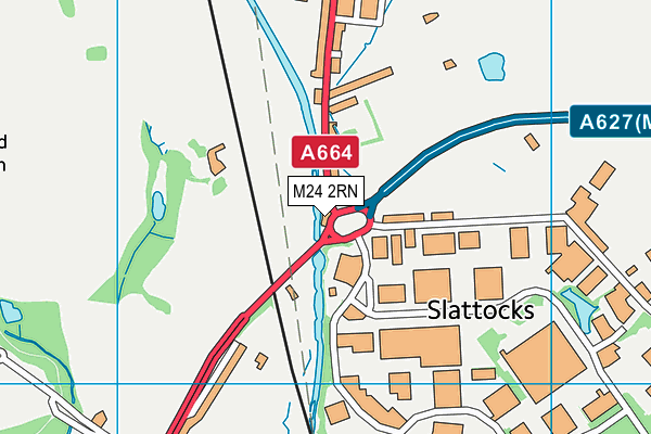 M24 2RN map - OS VectorMap District (Ordnance Survey)