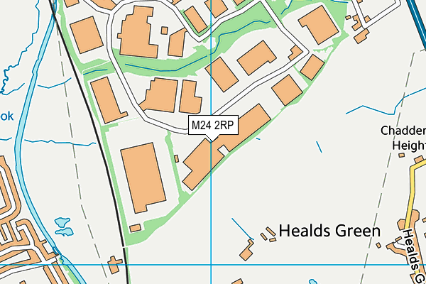 M24 2RP map - OS VectorMap District (Ordnance Survey)