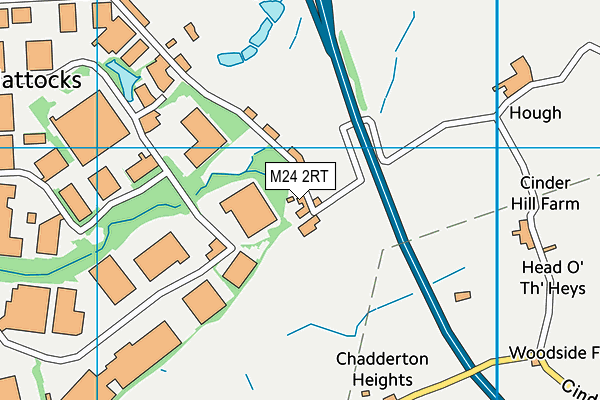 M24 2RT map - OS VectorMap District (Ordnance Survey)