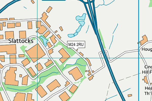 M24 2RU map - OS VectorMap District (Ordnance Survey)