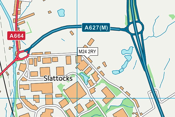 M24 2RY map - OS VectorMap District (Ordnance Survey)