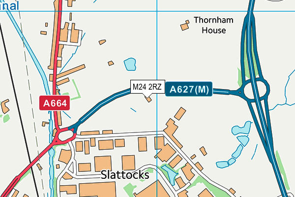 M24 2RZ map - OS VectorMap District (Ordnance Survey)