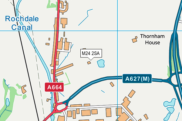 M24 2SA map - OS VectorMap District (Ordnance Survey)