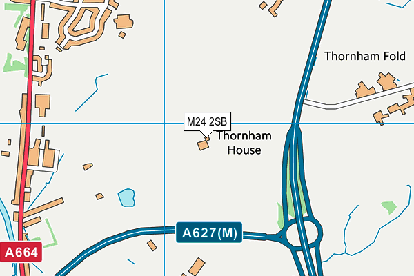 St John's VA Church of England Primary School, Thornham map (M24 2SB) - OS VectorMap District (Ordnance Survey)