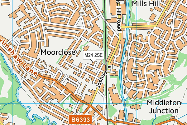 M24 2SE map - OS VectorMap District (Ordnance Survey)