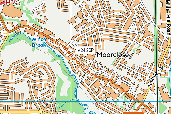 M24 2SP map - OS VectorMap District (Ordnance Survey)