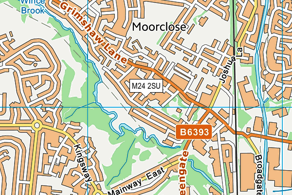 M24 2SU map - OS VectorMap District (Ordnance Survey)