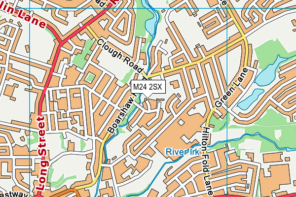 M24 2SX map - OS VectorMap District (Ordnance Survey)