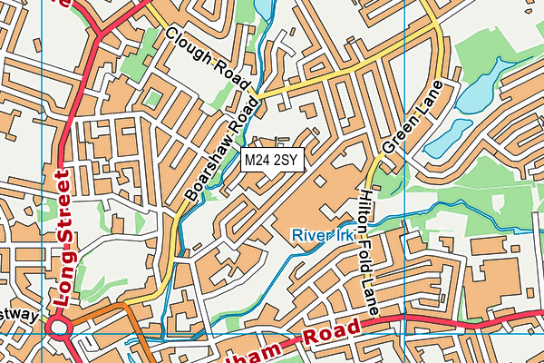 M24 2SY map - OS VectorMap District (Ordnance Survey)