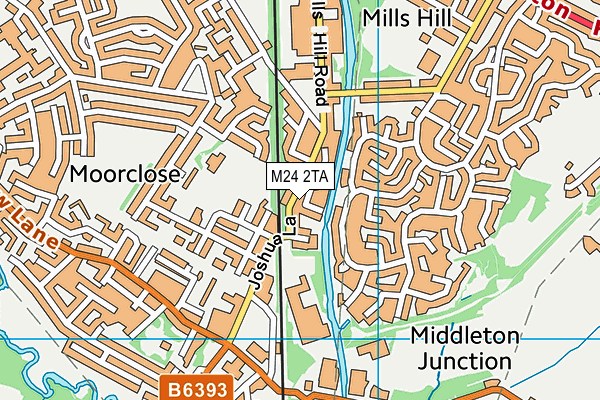 M24 2TA map - OS VectorMap District (Ordnance Survey)