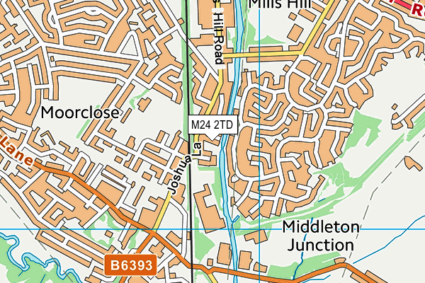 M24 2TD map - OS VectorMap District (Ordnance Survey)