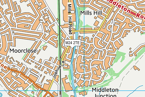 M24 2TE map - OS VectorMap District (Ordnance Survey)