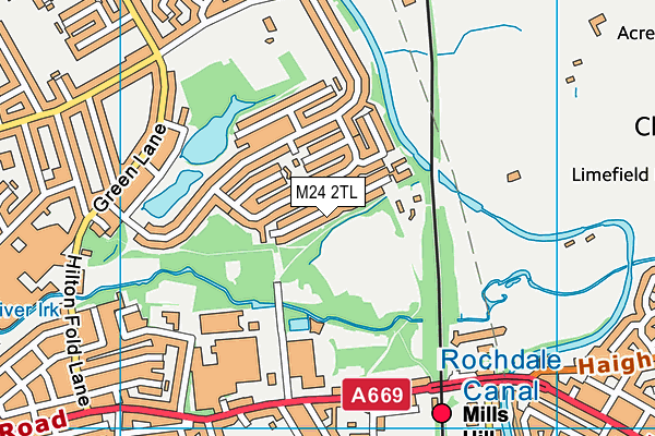M24 2TL map - OS VectorMap District (Ordnance Survey)