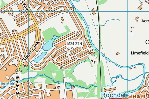 M24 2TN map - OS VectorMap District (Ordnance Survey)