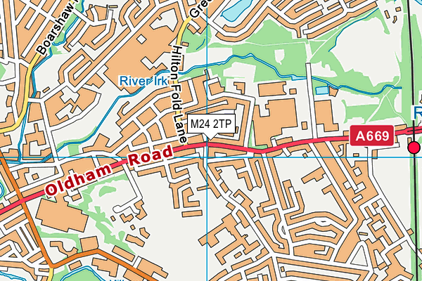 M24 2TP map - OS VectorMap District (Ordnance Survey)