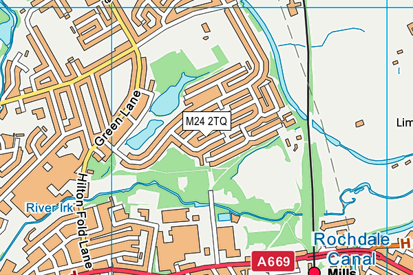 M24 2TQ map - OS VectorMap District (Ordnance Survey)