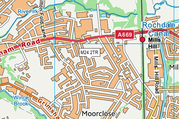 M24 2TR map - OS VectorMap District (Ordnance Survey)