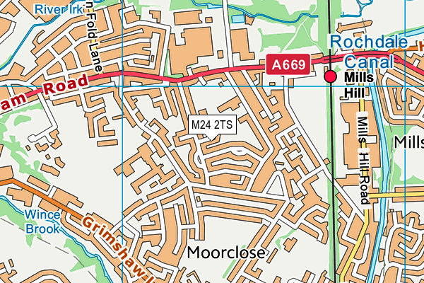 M24 2TS map - OS VectorMap District (Ordnance Survey)