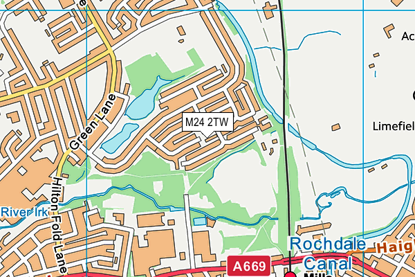 M24 2TW map - OS VectorMap District (Ordnance Survey)