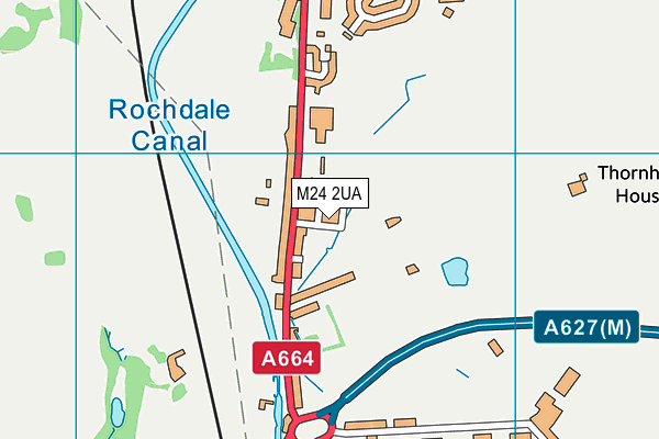 M24 2UA map - OS VectorMap District (Ordnance Survey)