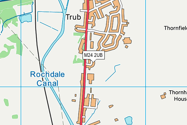 M24 2UB map - OS VectorMap District (Ordnance Survey)