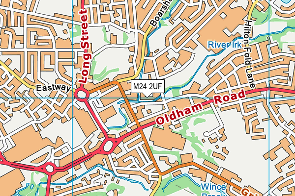 M24 2UF map - OS VectorMap District (Ordnance Survey)