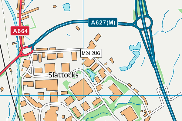 M24 2UG map - OS VectorMap District (Ordnance Survey)
