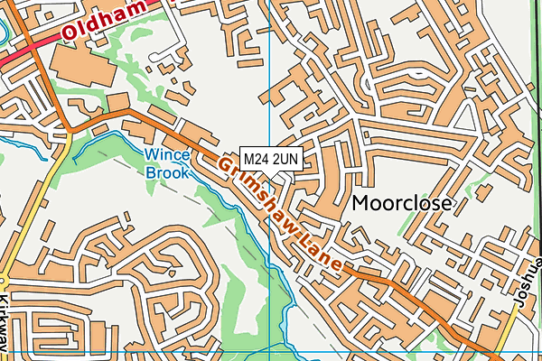M24 2UN map - OS VectorMap District (Ordnance Survey)