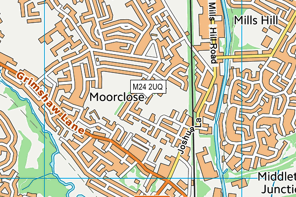 M24 2UQ map - OS VectorMap District (Ordnance Survey)