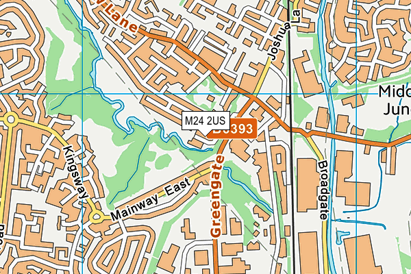 M24 2US map - OS VectorMap District (Ordnance Survey)