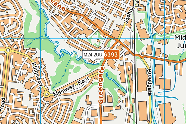 M24 2UU map - OS VectorMap District (Ordnance Survey)