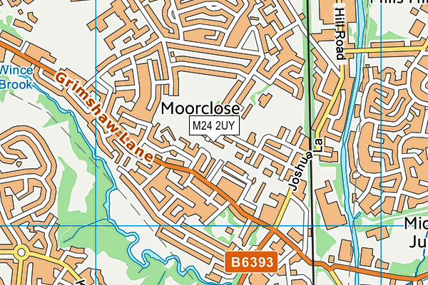 M24 2UY map - OS VectorMap District (Ordnance Survey)