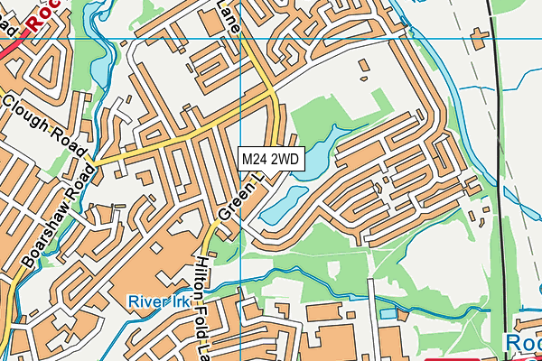 M24 2WD map - OS VectorMap District (Ordnance Survey)