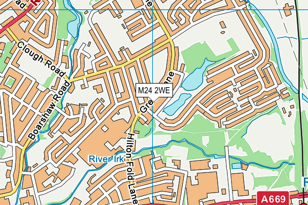 M24 2WE map - OS VectorMap District (Ordnance Survey)