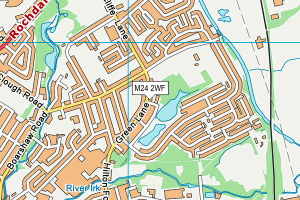 M24 2WF map - OS VectorMap District (Ordnance Survey)