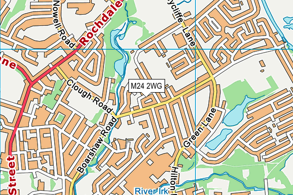 M24 2WG map - OS VectorMap District (Ordnance Survey)